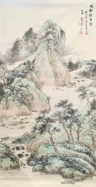 甘肃省美协会员 张志隆 绢本山水