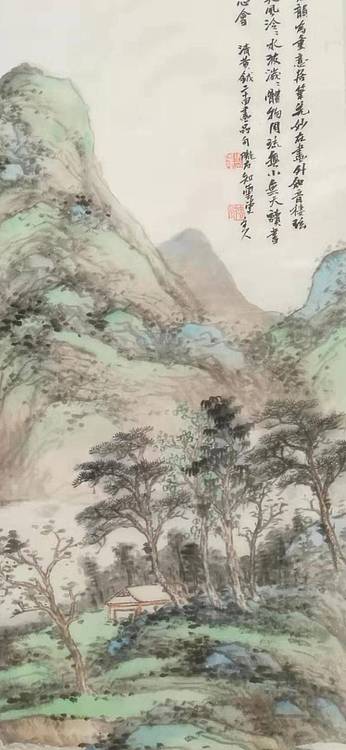 甘肃省美协会员 张志隆 绢本山水