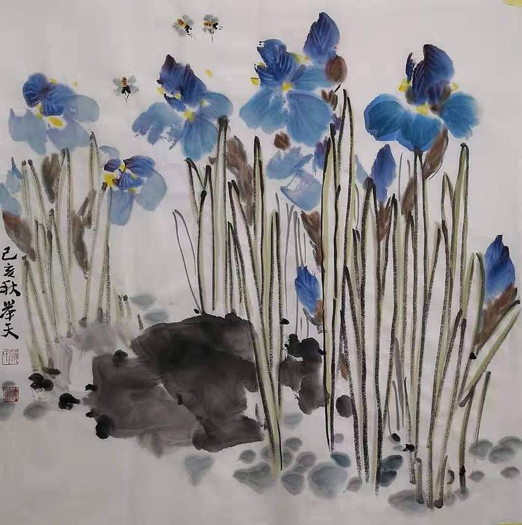 甘肃省美协会员 张举天《闹春》