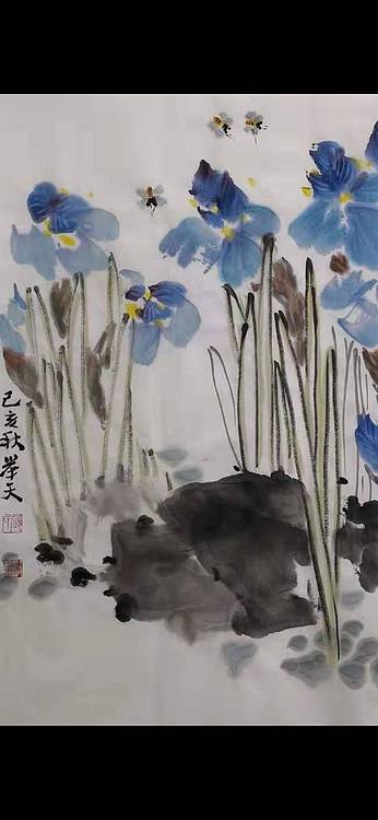 甘肃省美协会员 张举天《闹春》