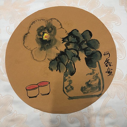何鑫 花趣图