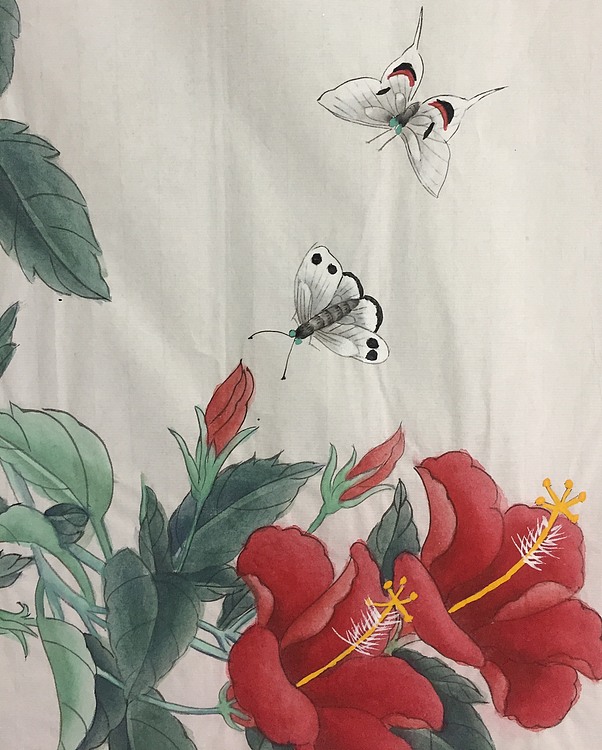 亚涵真迹，纯手绘作品《春色满园》