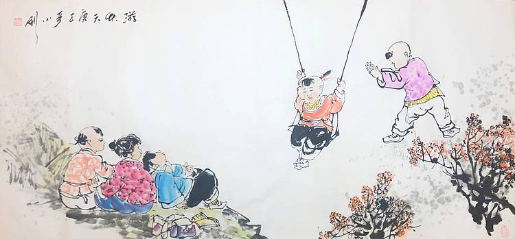 严小刚，西安美院硕士，国家一级美术师。