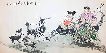 严小刚，西安美院硕士，国家一级美术师。
