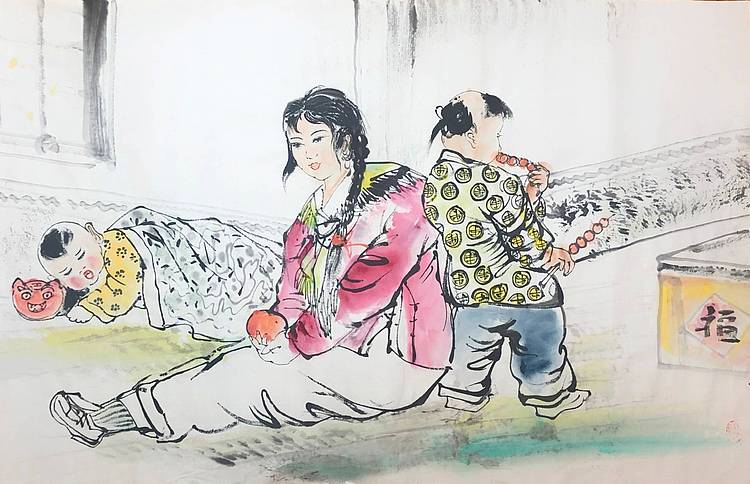 严小刚，西安美院硕士，国家一级美术师。