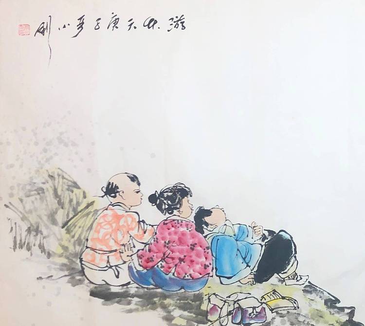 严小刚，西安美院硕士，国家一级美术师。