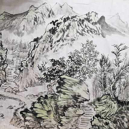 河南省美协会员  鹿平山水