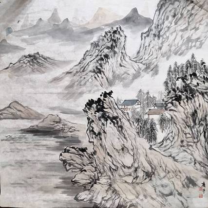河南省美协会员  鹿平山水