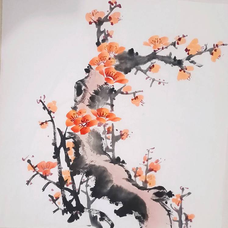 中国老年书画研究会会员 张宝霞，报春图