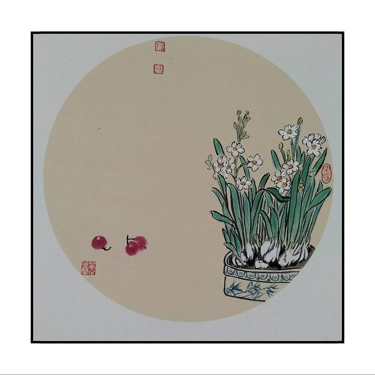 画家自销  水仙