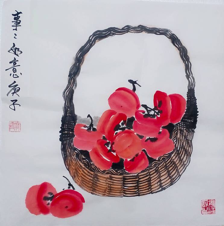 中国老年书画研究会会员 张宝霞 事事如意