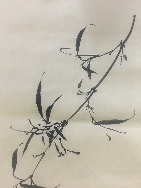 国家一级美术师刘亚东美协会员刘亚东仿古檀皮纸墨竹图