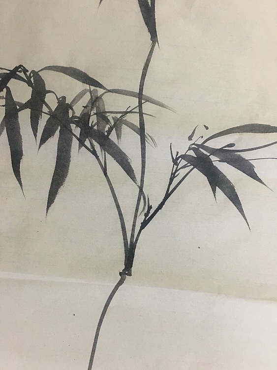 国家一级美术师刘亚东美协会员刘亚东仿古檀皮纸墨竹图