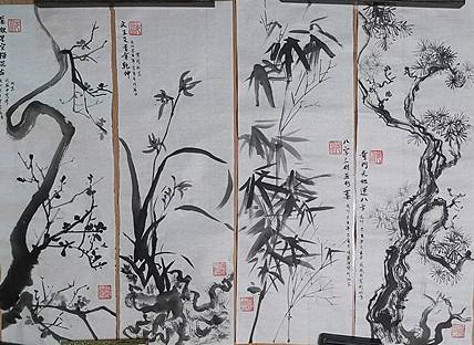 四君子（松、竹、梅、兰）