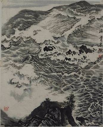 秋潮    梁玺写生精品
