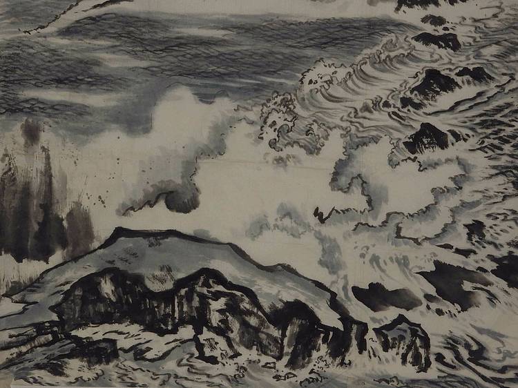 惊涛     梁玺写生精品