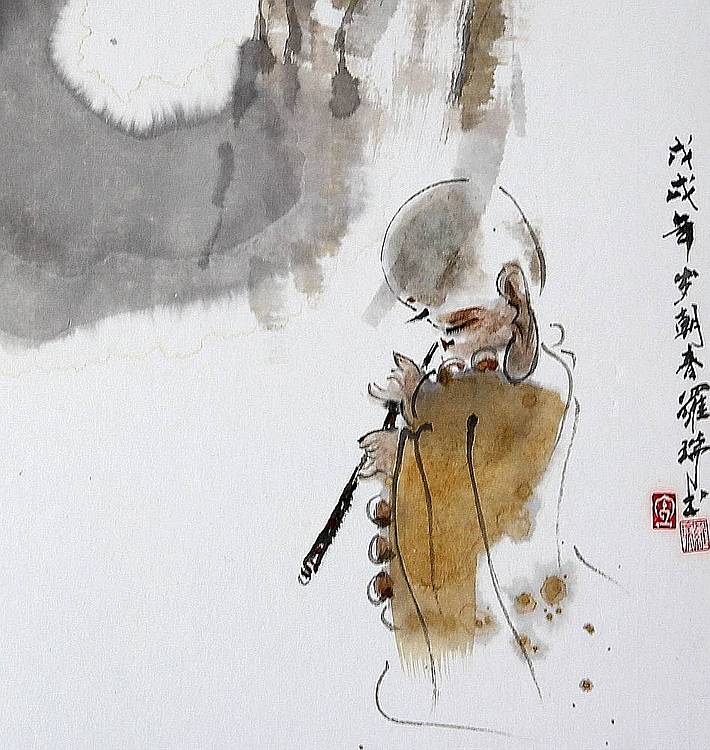 中国美术家协会会员 罗瑞 小沙弥系列&mdash;4