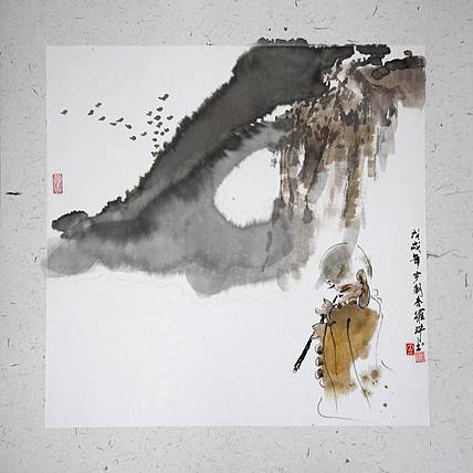 中国美术家协会会员 罗瑞 小沙弥系列&mdash;4