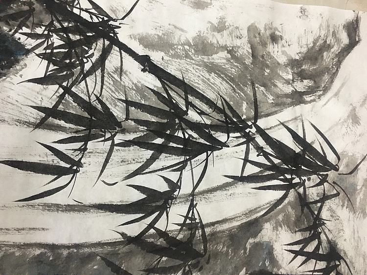 国家一级美术师刘亚东美协会员刘亚东墨竹图