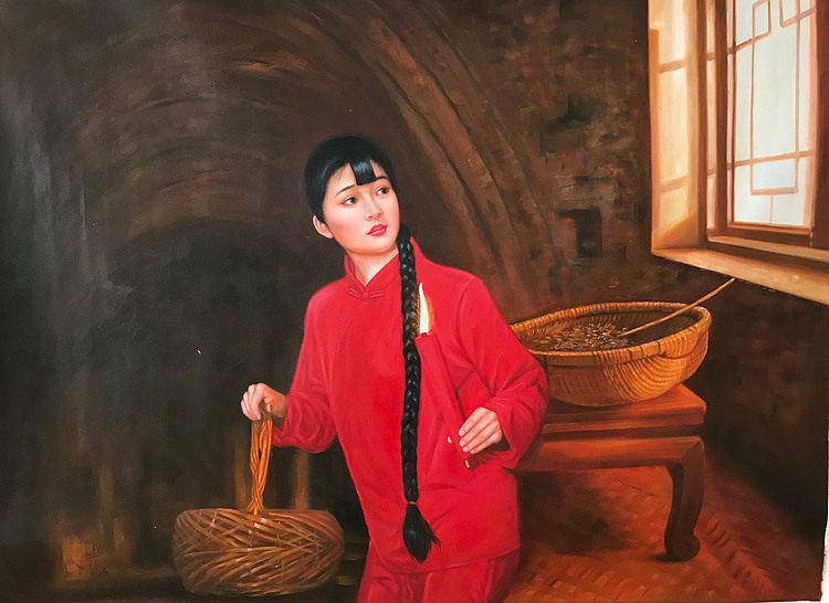 张嘉應手绘油画作品《希望》