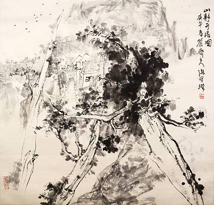 山东泰山国画院院长  张宝珠 《松柏长青》