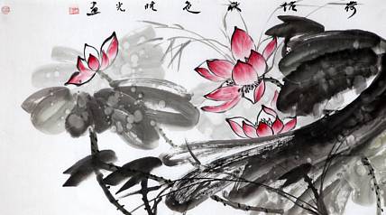 画家 马晓光 荷塘秋色