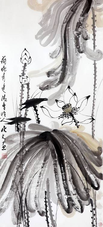 画家 马晓光 荷塘夜色