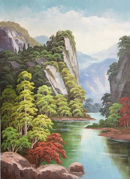 叶乐产油画作品