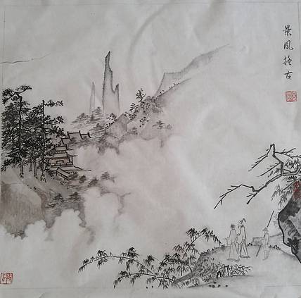 云峰远眺图