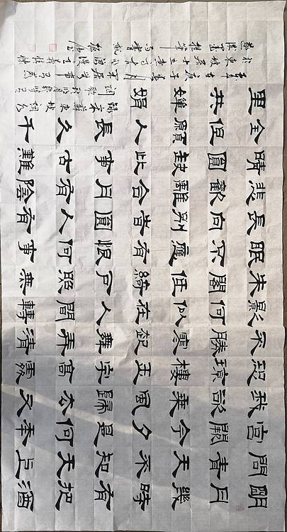中书协会员，王振伟书，苏轼，水调歌头