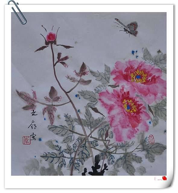 中书协会员韩文岭  国画牡丹