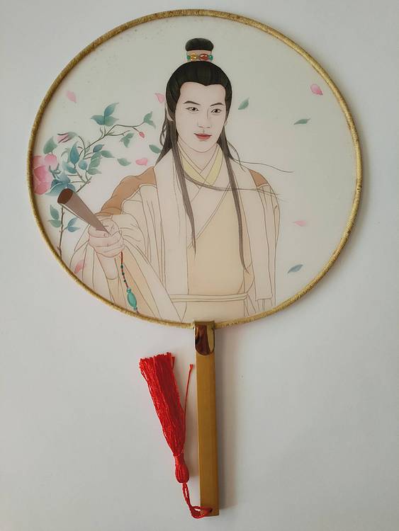 团扇 工笔 春半上阳花满楼