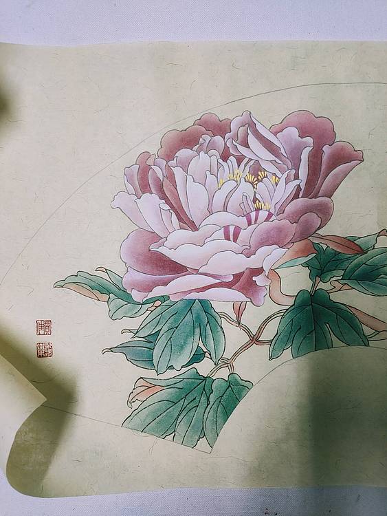 工笔花鸟 扇面1