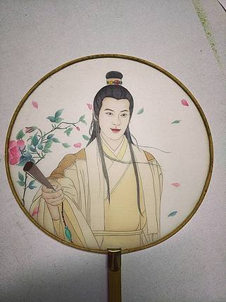 团扇 工笔 春半上阳花满楼