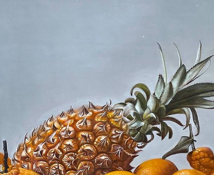 黄伟能画家静物油画《多财》