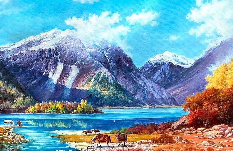 黄伟能画家精品【天山】
