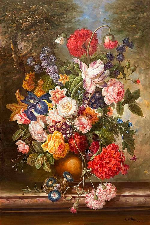 黄伟能画家精品【百花绽放】