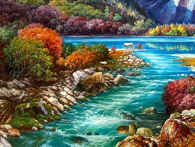 黄伟能画家精品【天山】