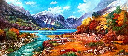 黄伟能画家精品【天山】