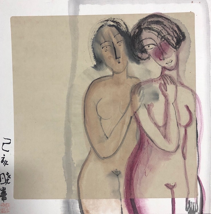 双眉燕燕图