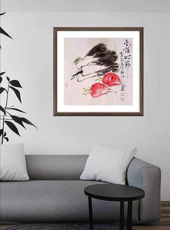 中国国家书画院副院长朱毅江国画作品《金秋时节》