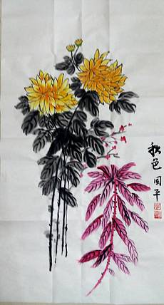 女子书院 贺国平 国画（秋色）