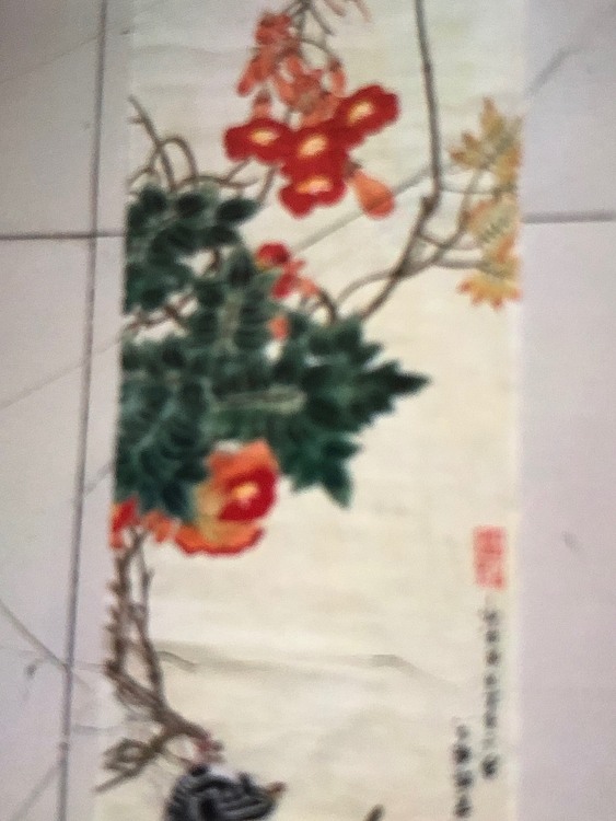 花鸟夏日凌霄图