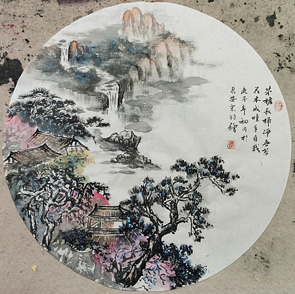 西北大学书画院常务理事-宏羽 团扇5