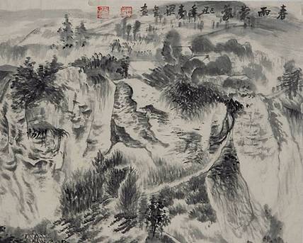 春雨蒙蒙     梁玺写生精品