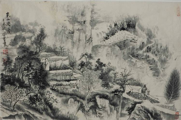 空山幽居   梁玺写生精品