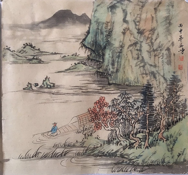 吴峥小品山水画之四