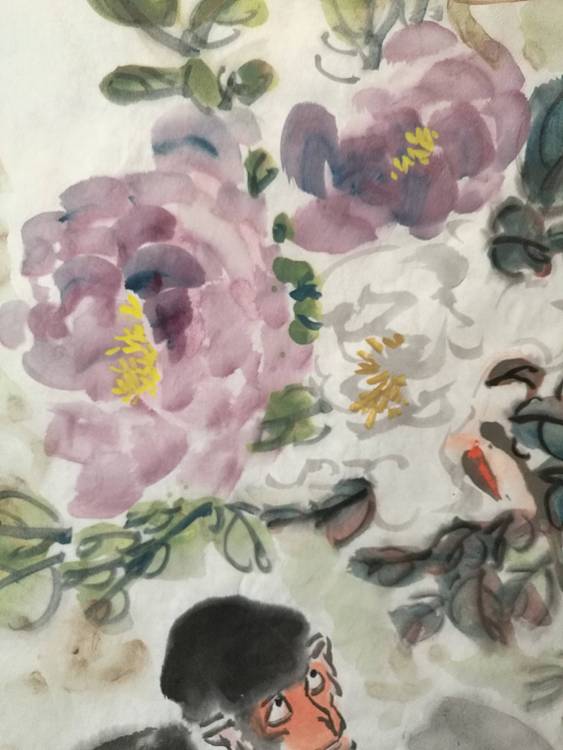 中国美术家赵钲画东风吹开锦绣谷，晚岁犹存铁石心
