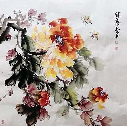 长安于右任书画艺术研究院副院长 吕选利 花鸟9