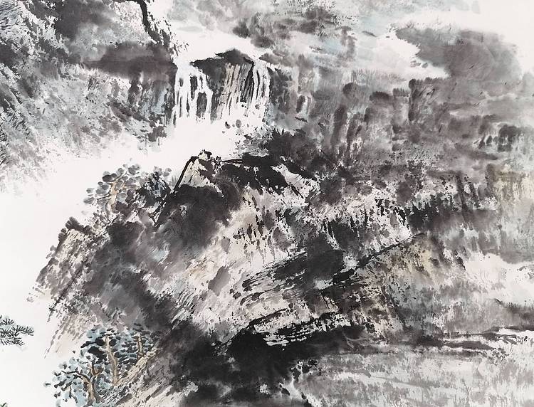 寒溪山居图